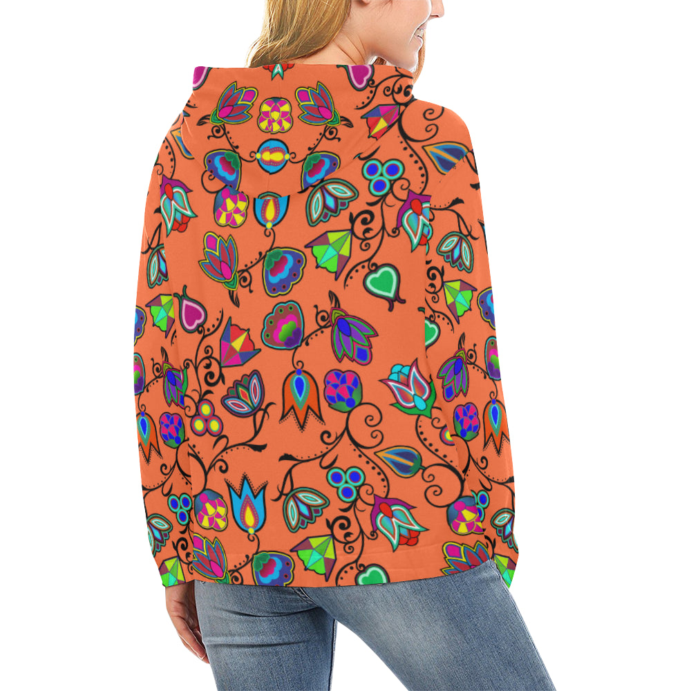 Indigenous Paisley - Sierra All Over Print Hoodie for Women (USA Size) (Model H13) Hoodie e-joyer 