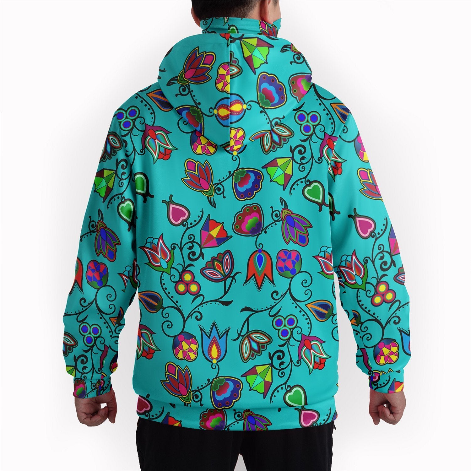 Indigenous Paisley Sky Hoodie with Face Cover 49 Dzine 