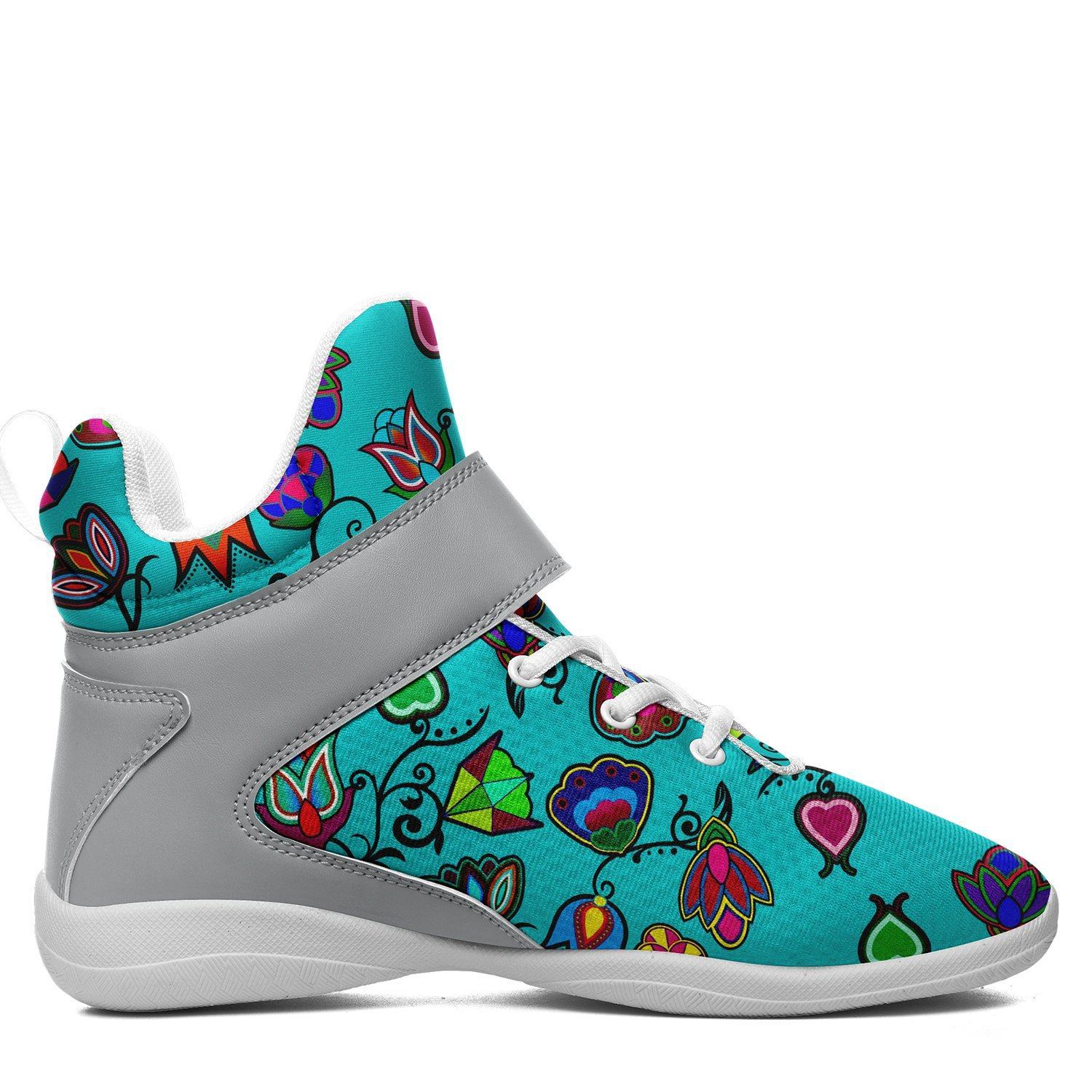 Indigenous Paisley Sky Ipottaa Basketball / Sport High Top Shoes - White Sole 49 Dzine 