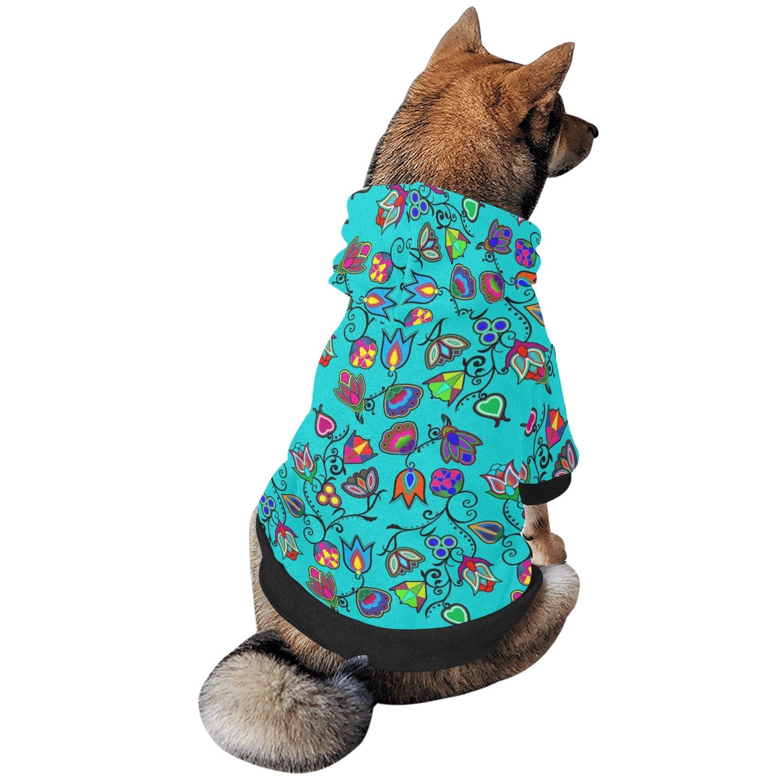 Indigenous Paisley Sky Pet Dog Hoodie Pet Dog Hoodie e-joyer 