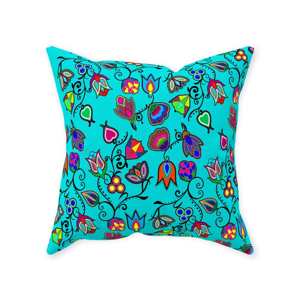 Indigenous Paisley - Sky Throw Pillows 49 Dzine 