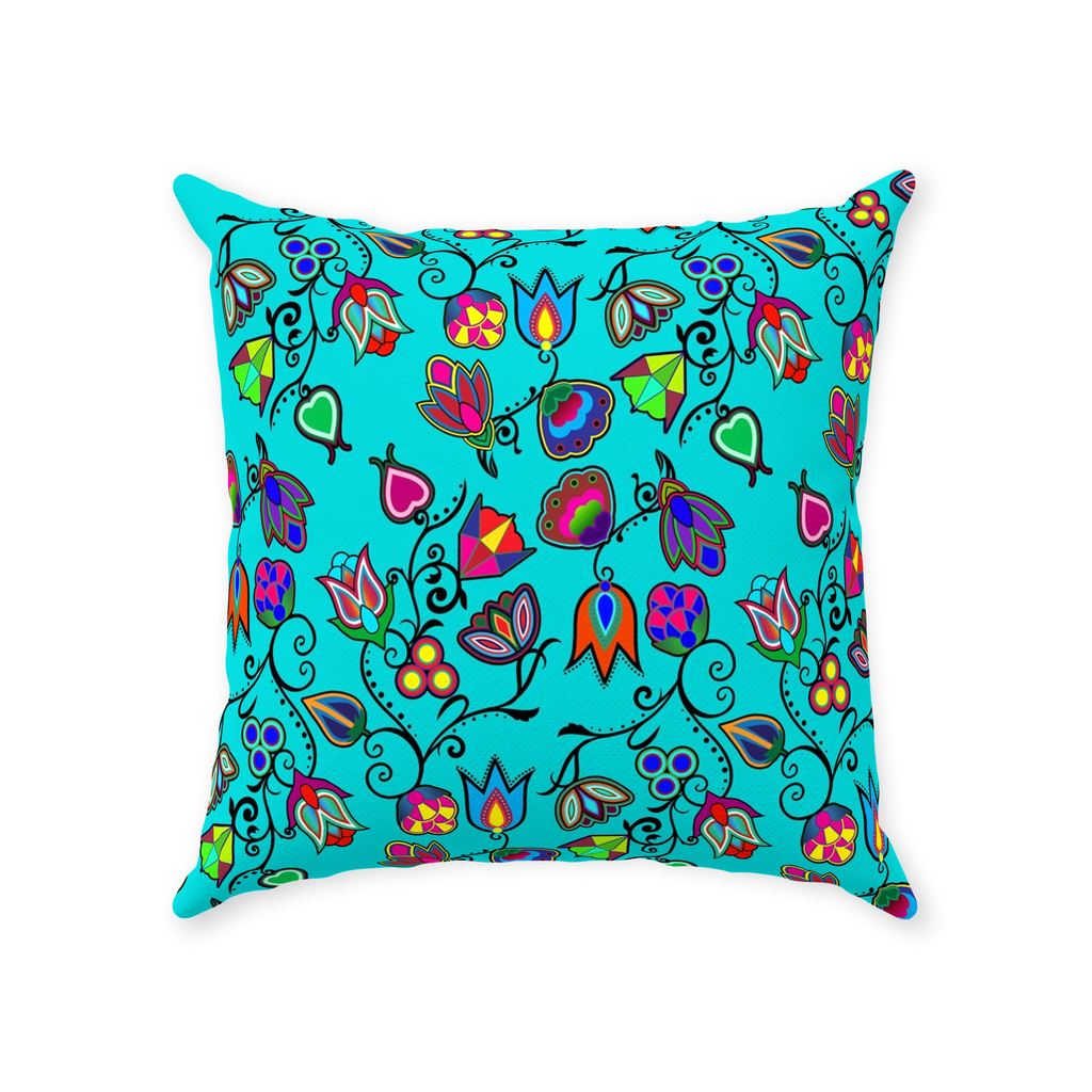 Indigenous Paisley - Sky Throw Pillows 49 Dzine 