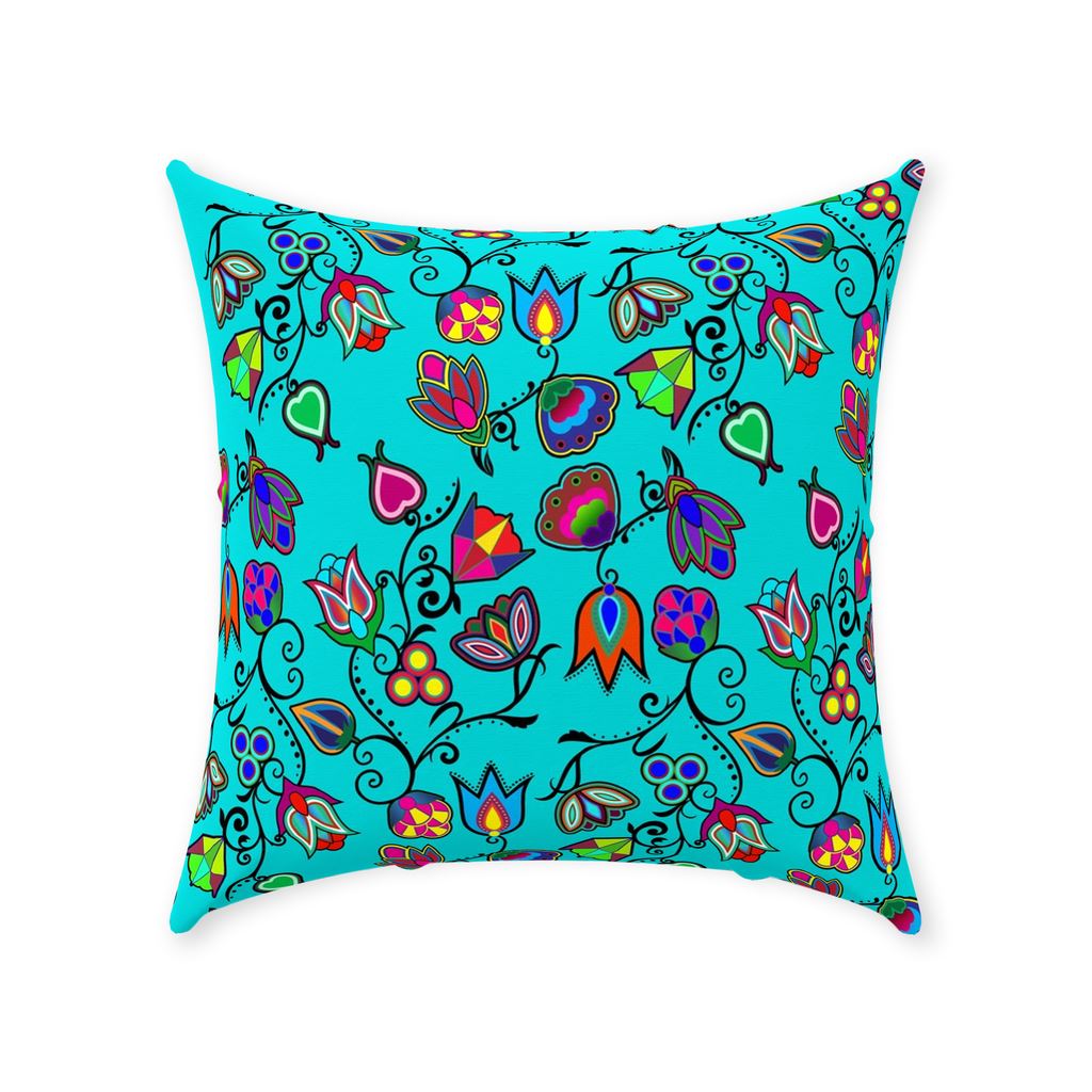 Indigenous Paisley - Sky Throw Pillows 49 Dzine 