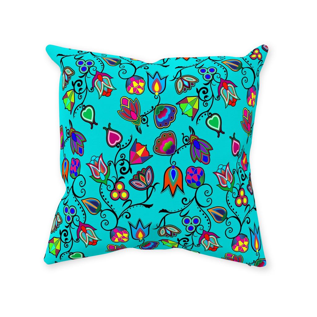 Indigenous Paisley - Sky Throw Pillows 49 Dzine With Zipper Spun Polyester 14x14 inch