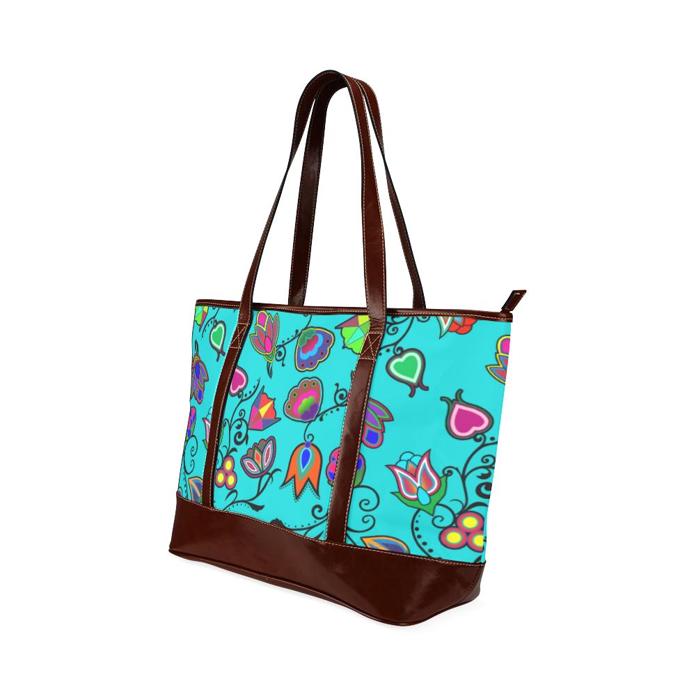 Indigenous Paisley - Sky Tote Handbag (Model 1642) Tote Handbags (1642) e-joyer 