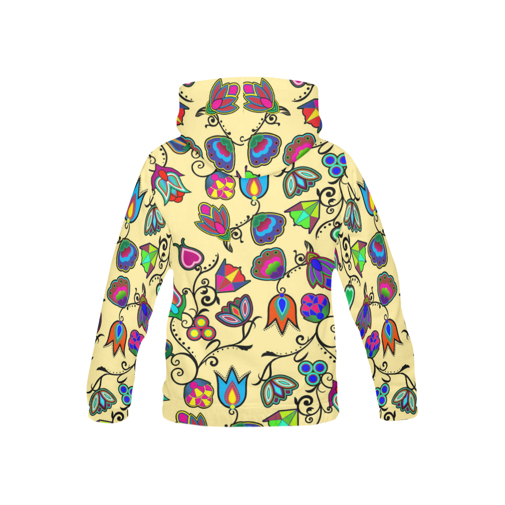 Indigenous Paisley - Vanilla All Over Print Hoodie for Kid (USA Size) (Model H13) All Over Print Hoodie for Kid (H13) e-joyer 