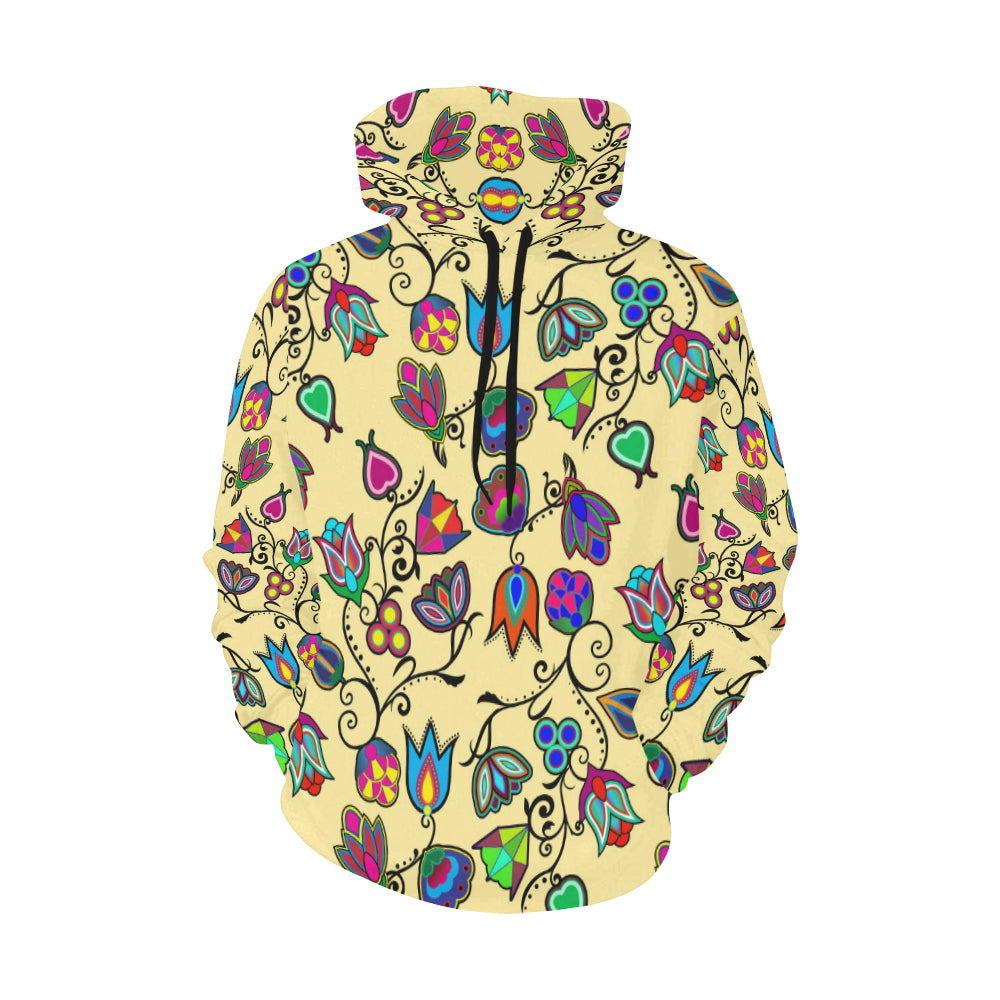 Indigenous Paisley - Vanilla All Over Print Hoodie for Women (USA Size) (Model H13) Hoodie e-joyer 