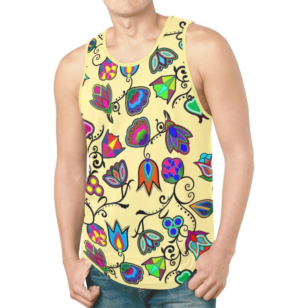 Indigenous Paisley Vanilla New All Over Print Tank Top for Men (Model T46) New All Over Print Tank Top for Men (T46) e-joyer 