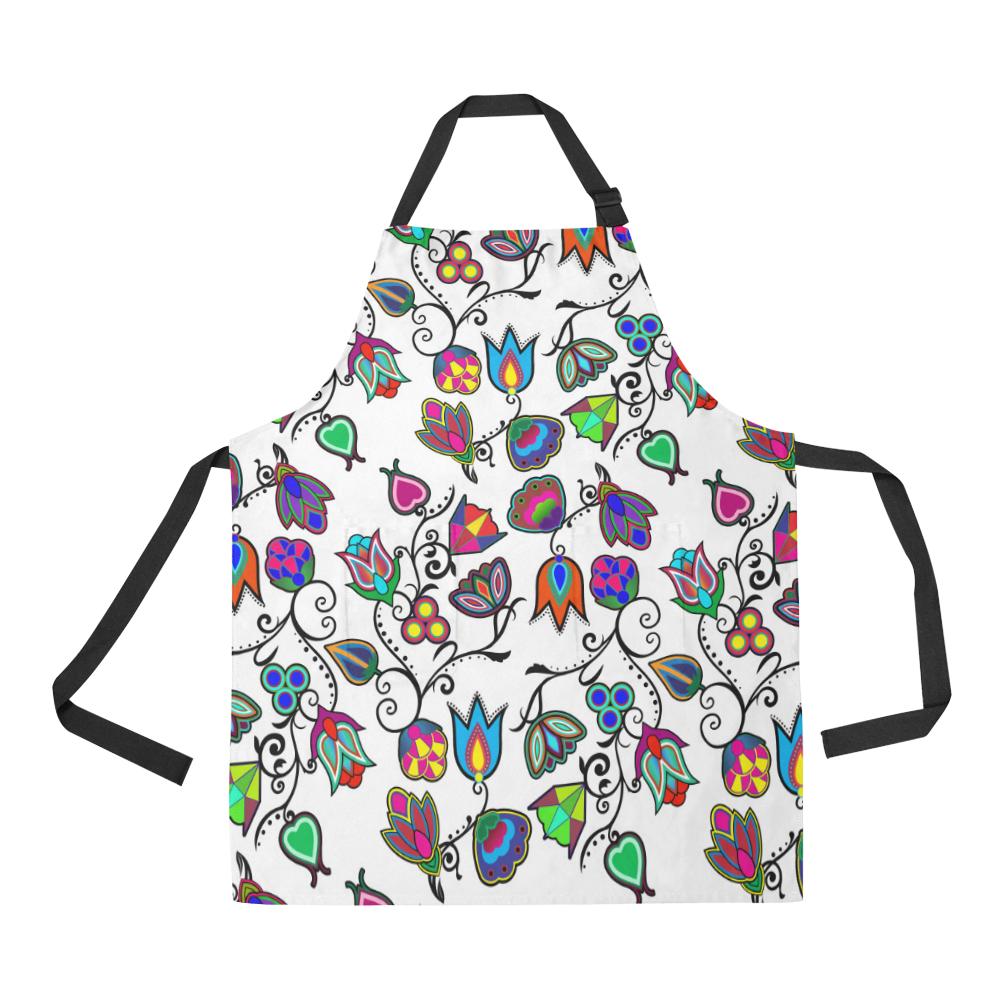 Indigenous Paisley White All Over Print Apron All Over Print Apron e-joyer 