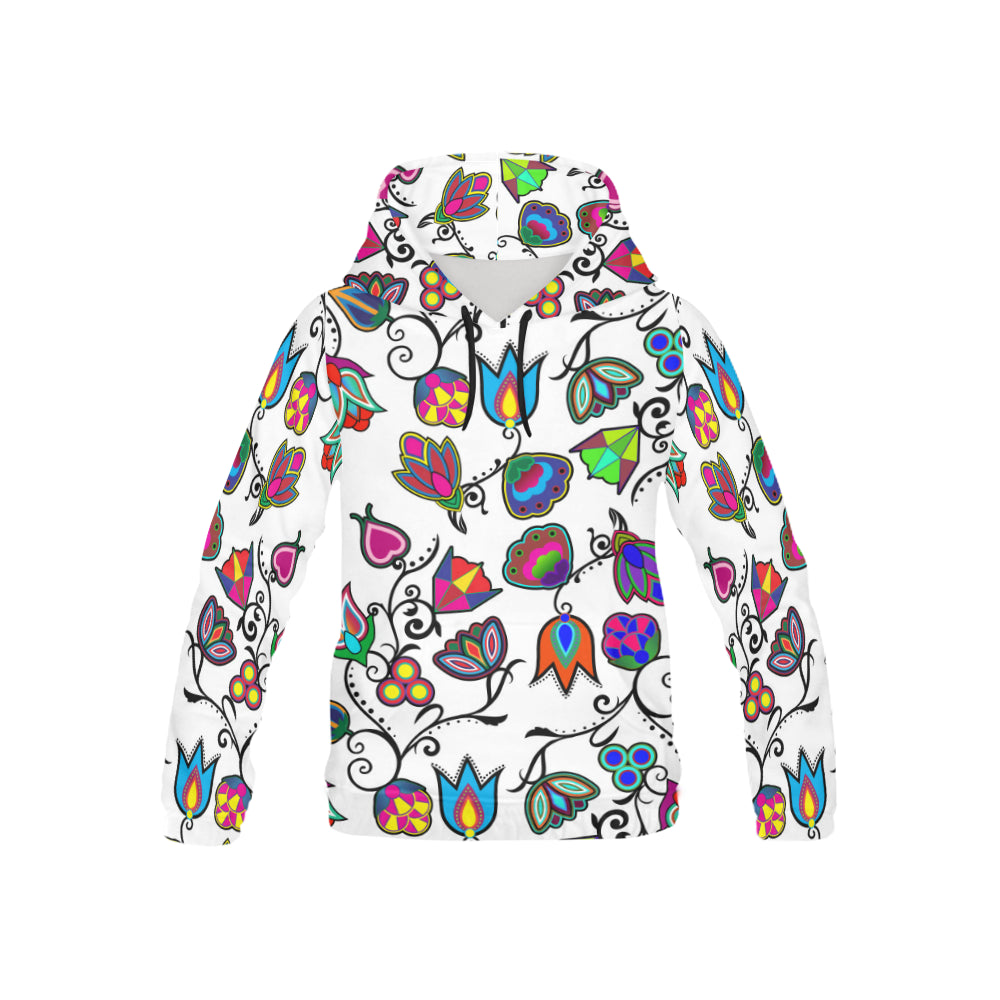 Indigenous Paisley - White All Over Print Hoodie for Kid (USA Size) (Model H13) All Over Print Hoodie for Kid (H13) e-joyer 