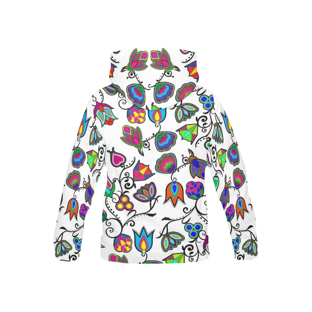 Indigenous Paisley - White All Over Print Hoodie for Kid (USA Size) (Model H13) All Over Print Hoodie for Kid (H13) e-joyer 