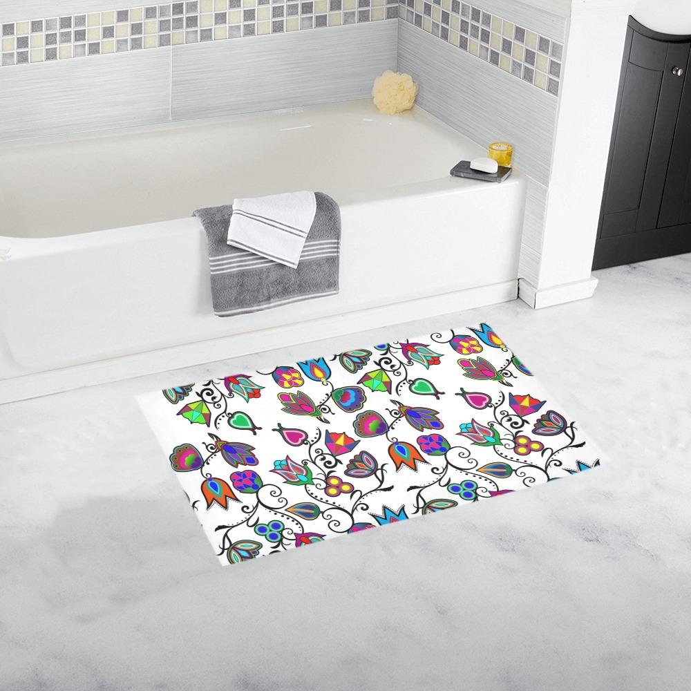 Indigenous Paisley White Bath Rug 16''x 28'' Bath Rug 16''x 28'' e-joyer 