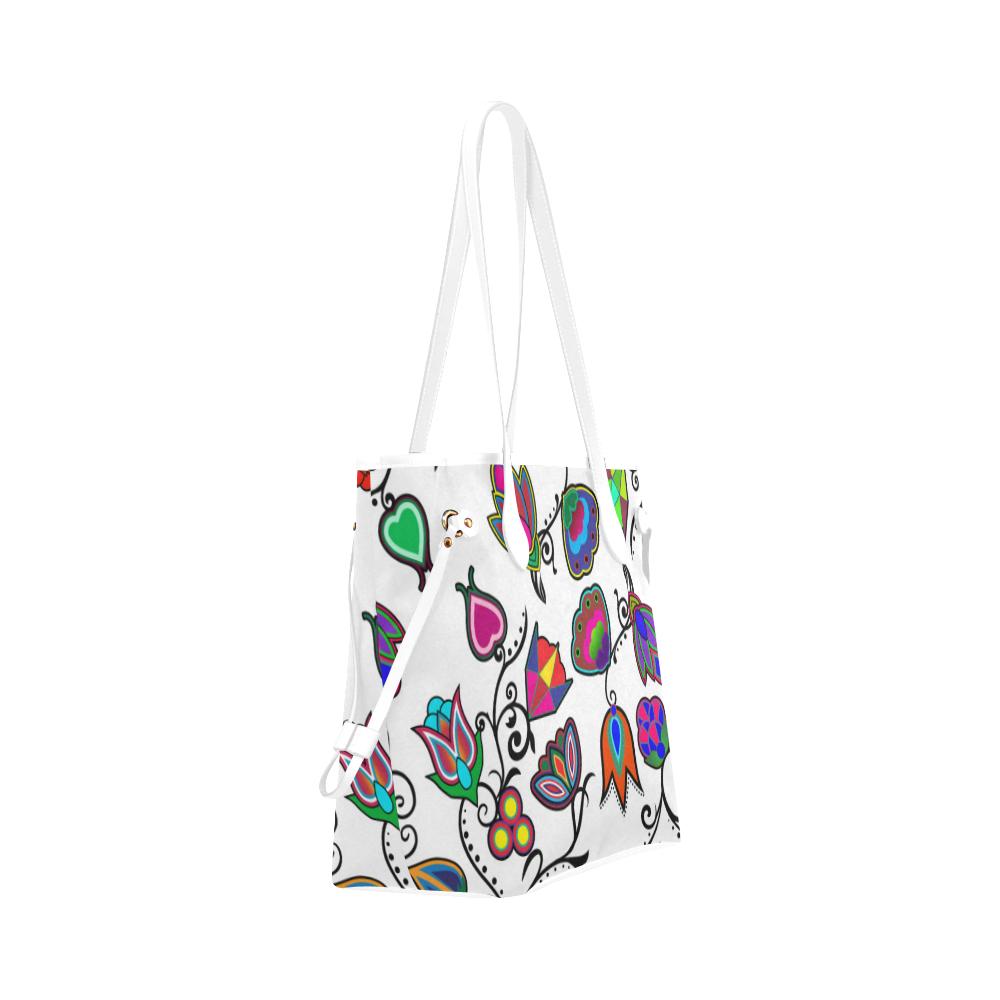Indigenous Paisley - White Clover Canvas Tote Bag (Model 1661) Clover Canvas Tote Bag (1661) e-joyer 