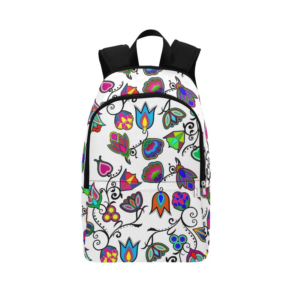 Indigenous Paisley White Fabric Backpack for Adult (Model 1659) Casual Backpack for Adult (1659) e-joyer 