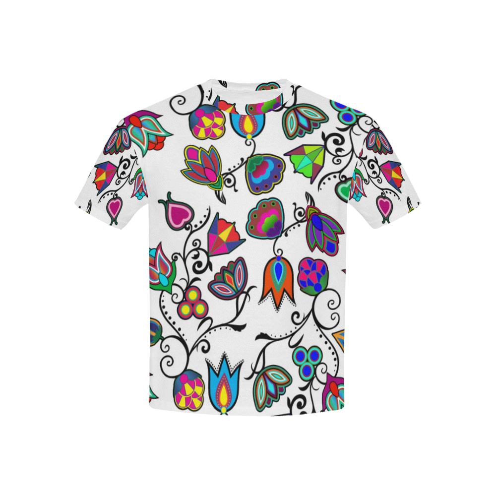 Indigenous Paisley - White Kids' All Over Print T-shirt (USA Size) (Model T40) All Over Print T-shirt for Kid (T40) e-joyer 