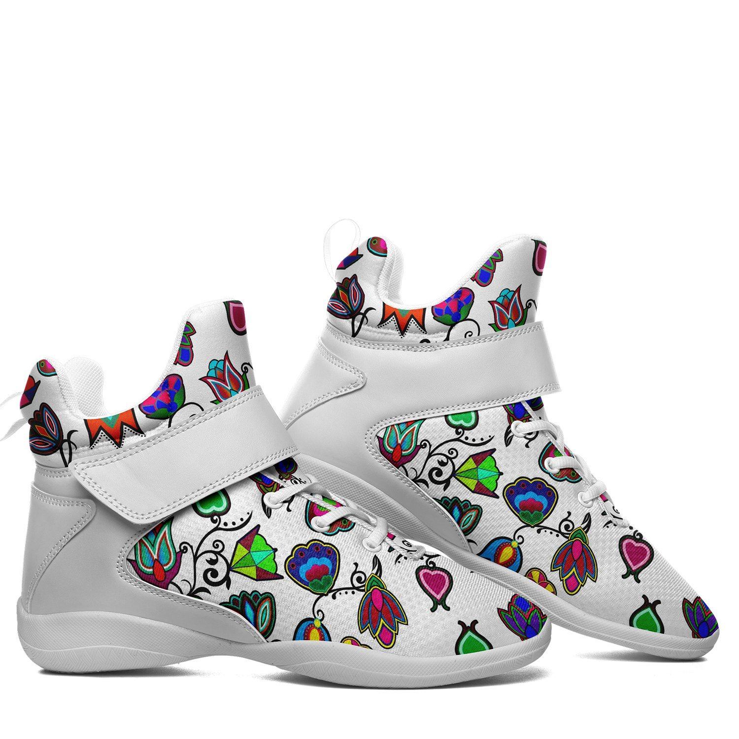 Indigenous Paisley White Kid's Ipottaa Basketball / Sport High Top Shoes 49 Dzine 