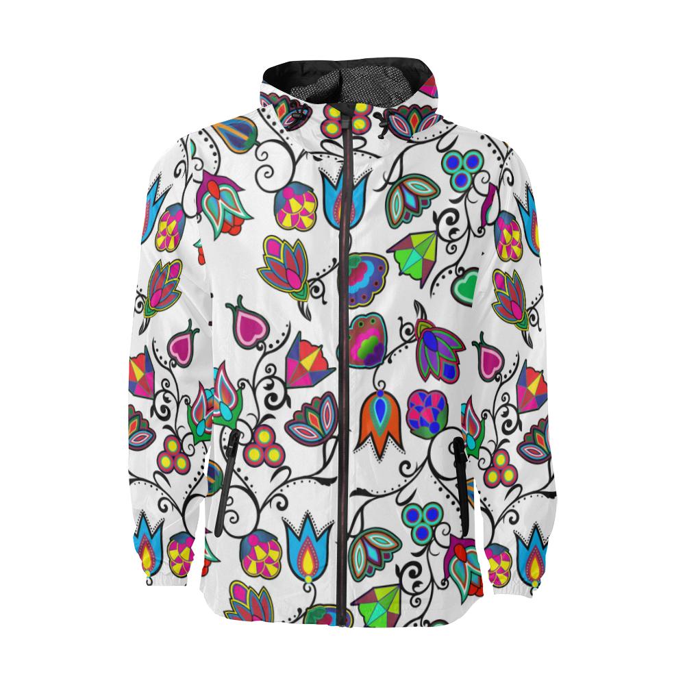 Indigenous Paisley - White Unisex All Over Print Windbreaker (Model H23) All Over Print Windbreaker for Men (H23) e-joyer 