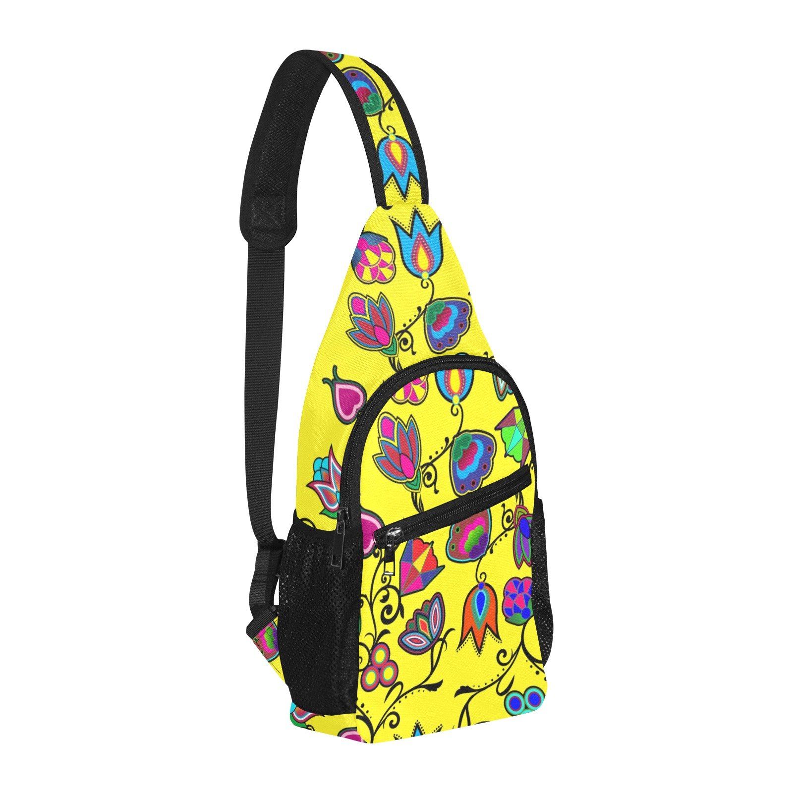 Indigenous Paisley Yellow All Over Print Chest Bag (Model 1719) All Over Print Chest Bag (1719) e-joyer 