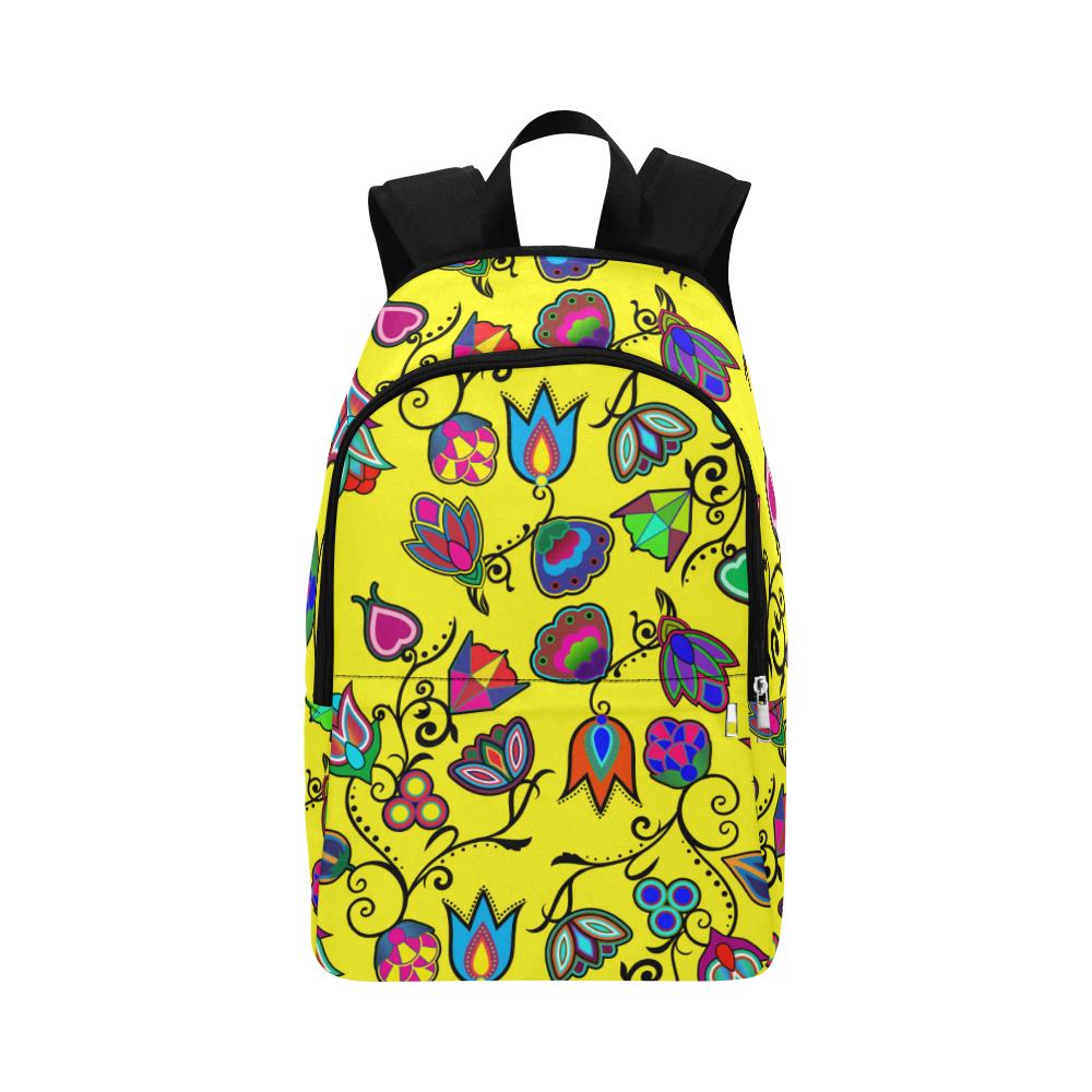 Indigenous Paisley Yellow Fabric Backpack for Adult (Model 1659) Casual Backpack for Adult (1659) e-joyer 