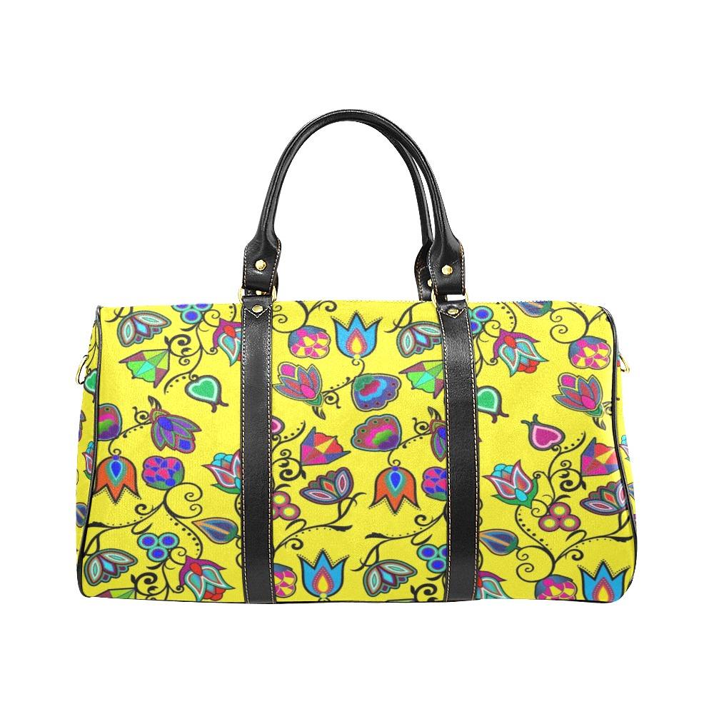 Indigenous Paisley Yellow New Waterproof Travel Bag/Small (Model 1639) bag e-joyer 