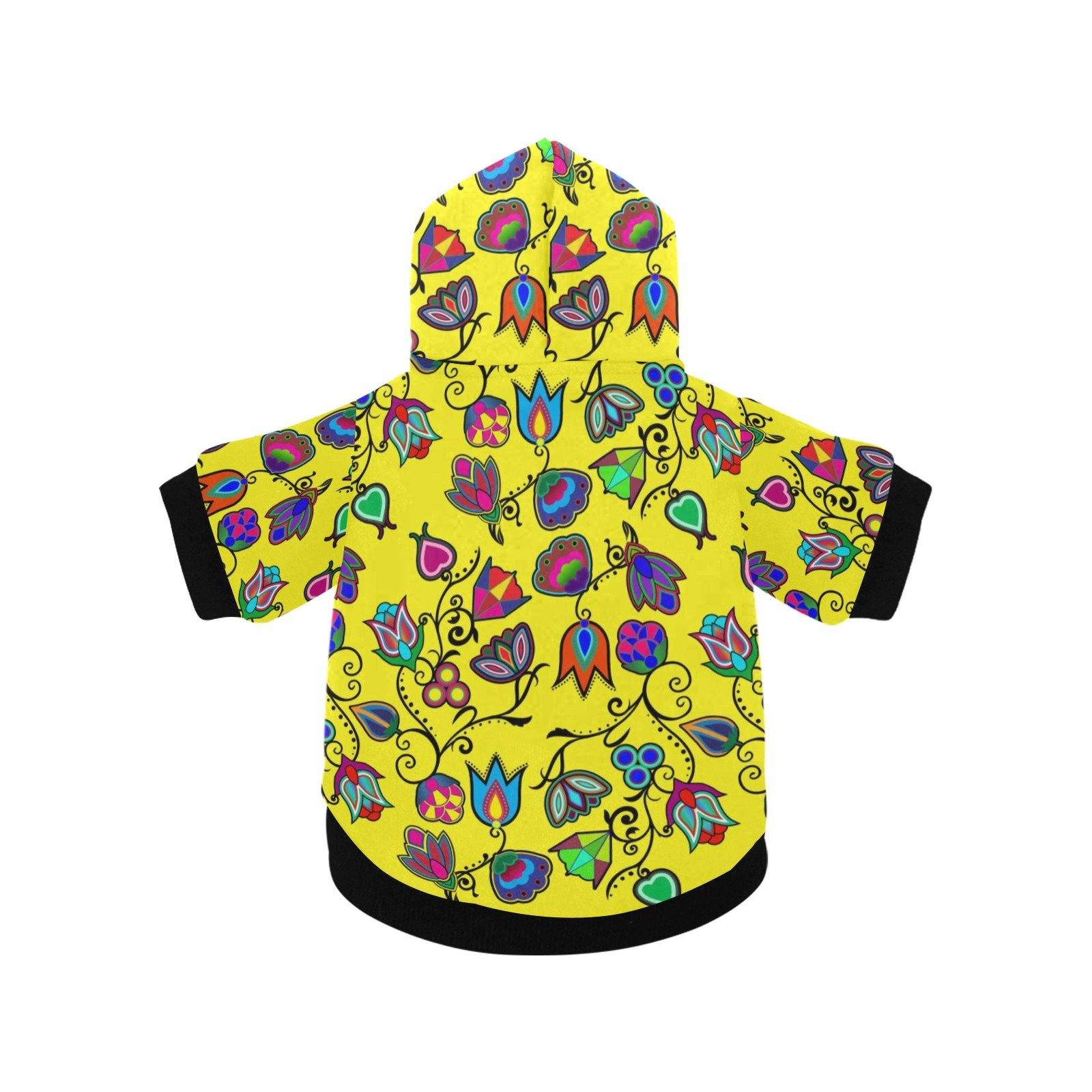 Indigenous Paisley Yellow Pet Dog Hoodie Pet Dog Hoodie e-joyer 