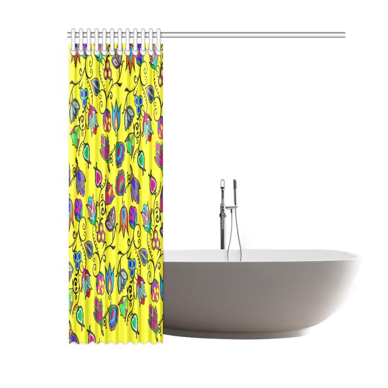 Indigenous Paisley - Yellow Shower Curtain 60"x72" Shower Curtain 60"x72" e-joyer 