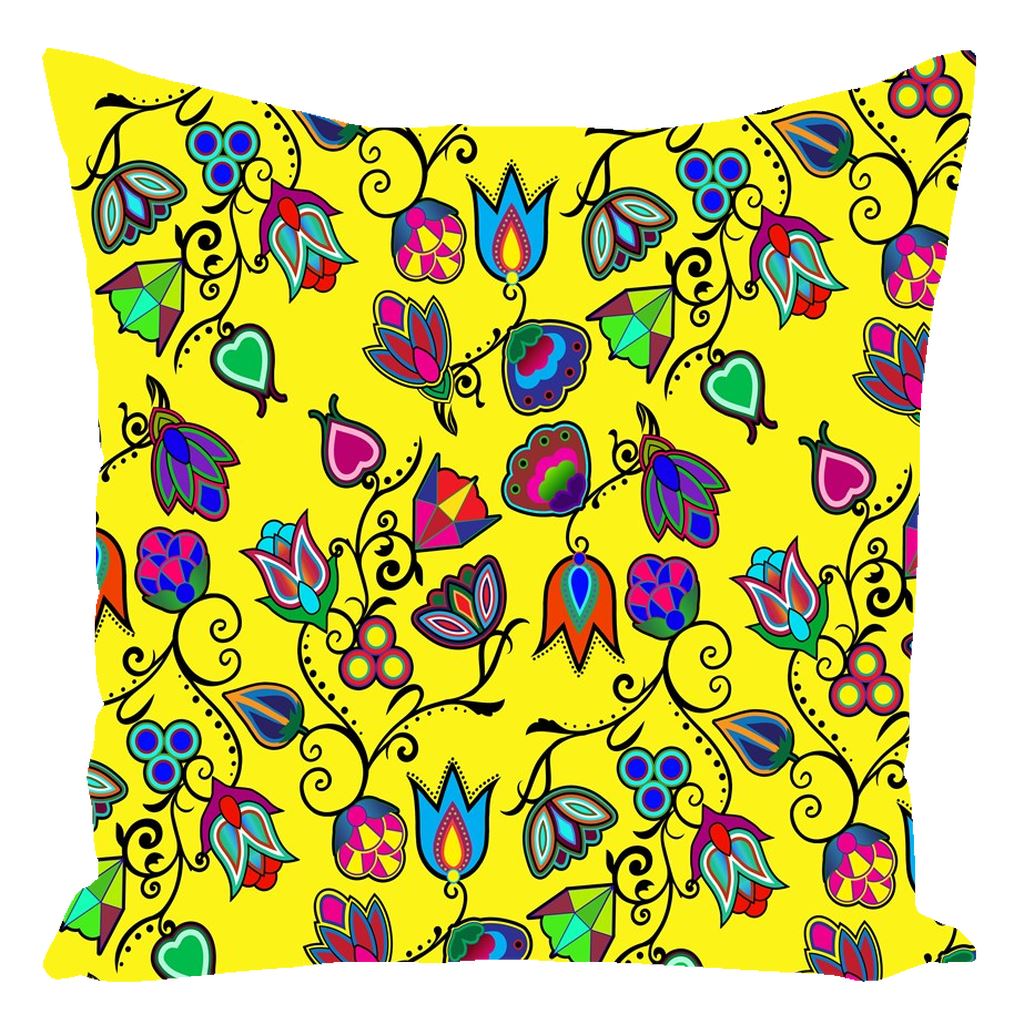 Indigenous Paisley - Yellow Throw Pillows 49 Dzine 