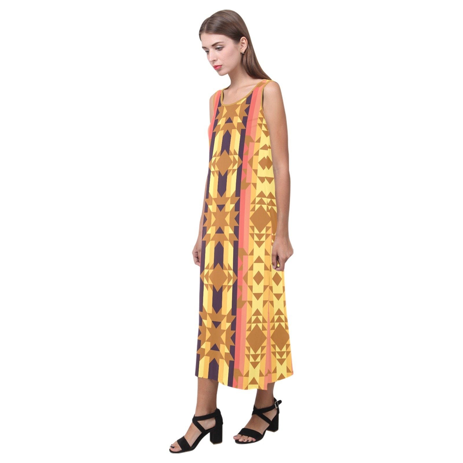 Infinite Sunset Phaedra Sleeveless Open Fork Long Dress (Model D08) dress e-joyer 