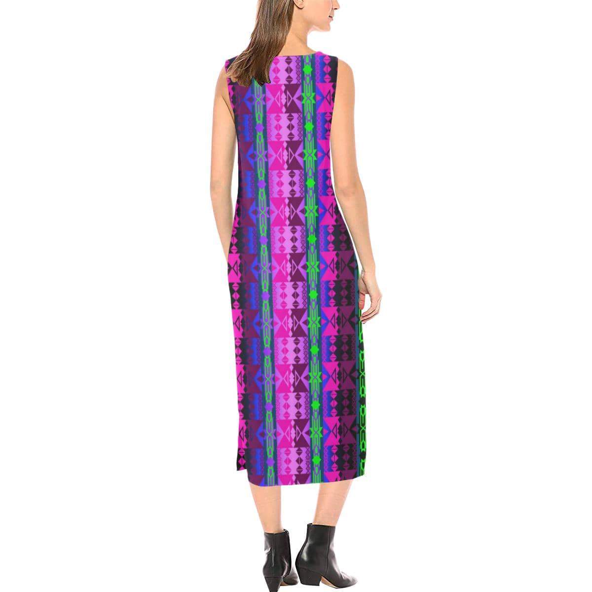 Inside the Quillwork Lodge Phaedra Sleeveless Open Fork Long Dress (Model D08) Phaedra Sleeveless Open Fork Long Dress (D08) e-joyer 