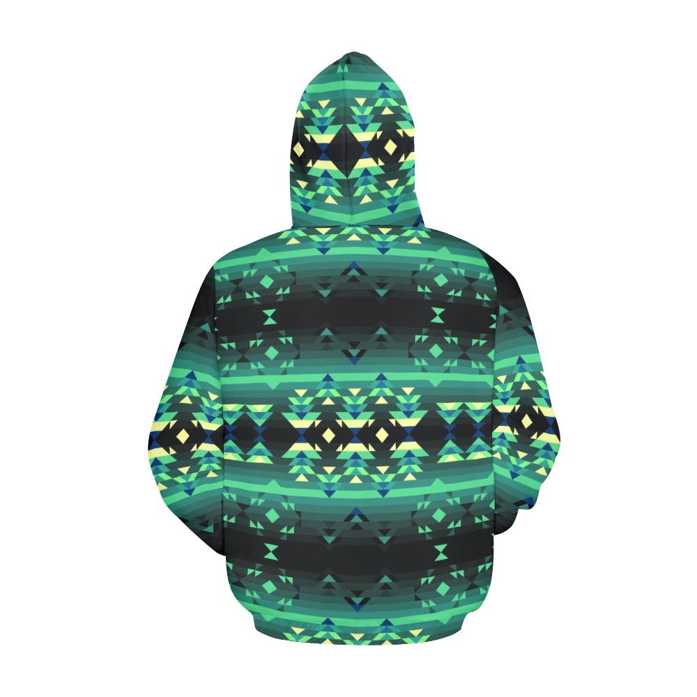 Inspire Green All Over Print Hoodie for Women (USA Size) (Model H13) All Over Print Hoodie for Women (H13) e-joyer 