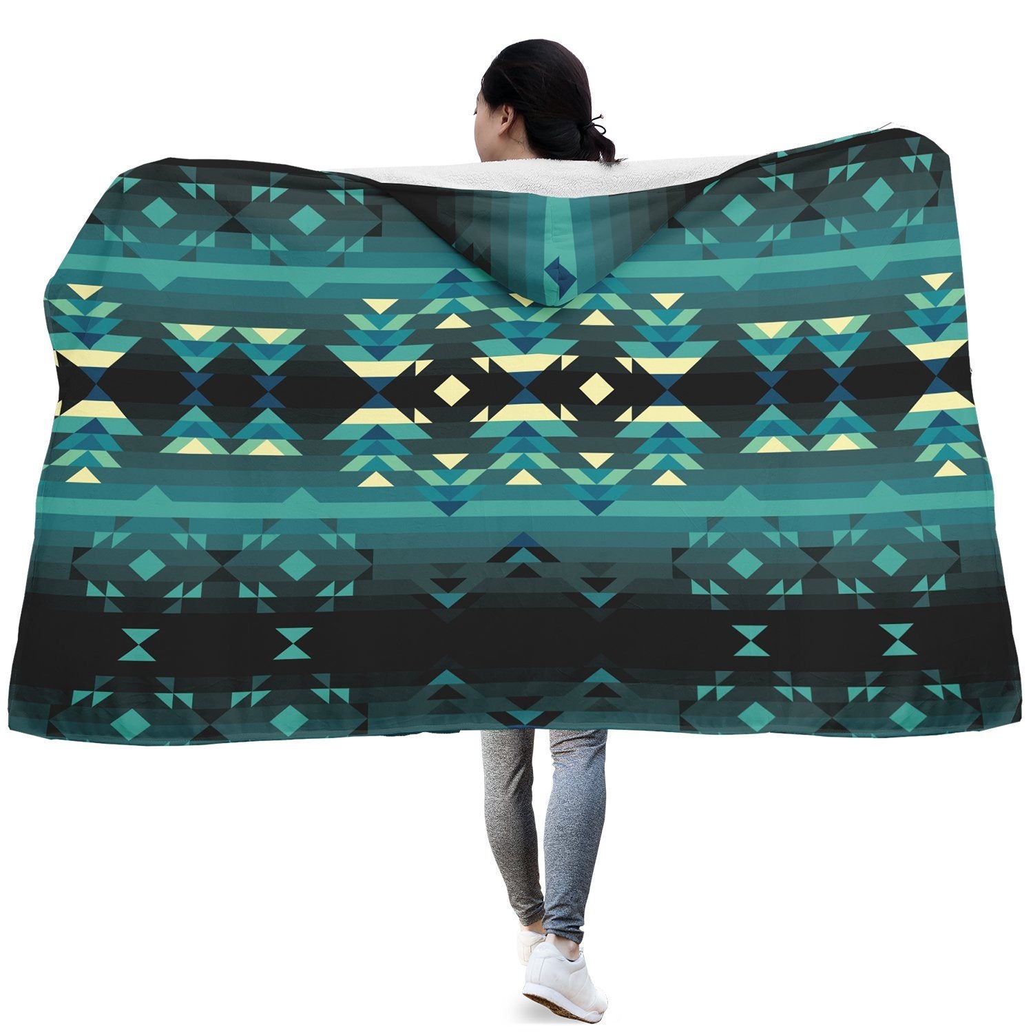 Inspire Green Hooded Blanket blanket 49 Dzine 