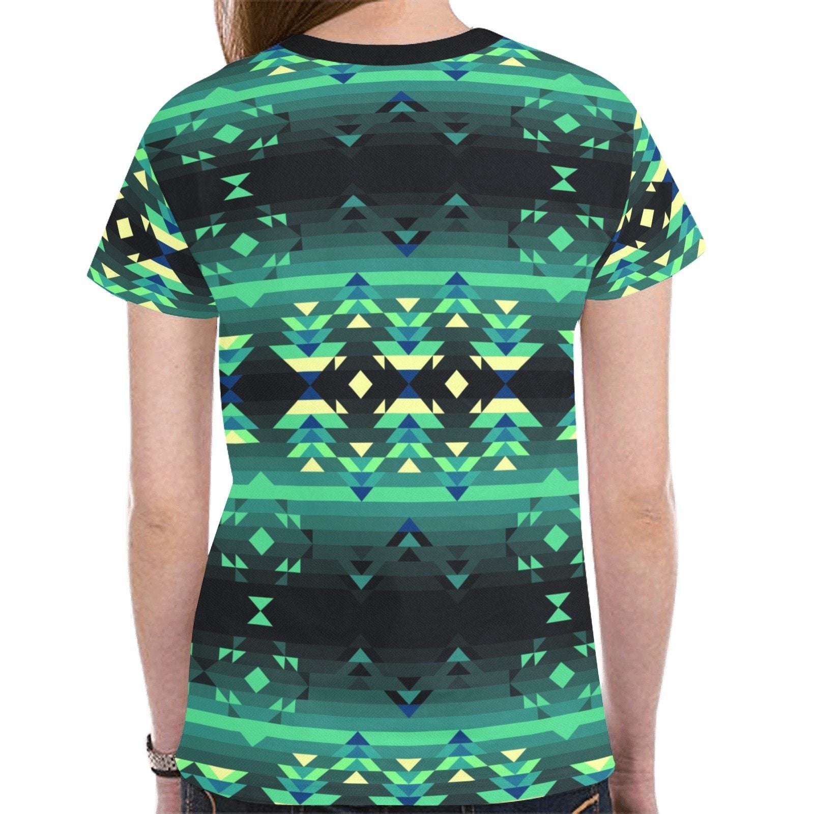 Inspire Green New All Over Print T-shirt for Women (Model T45) tshirt e-joyer 