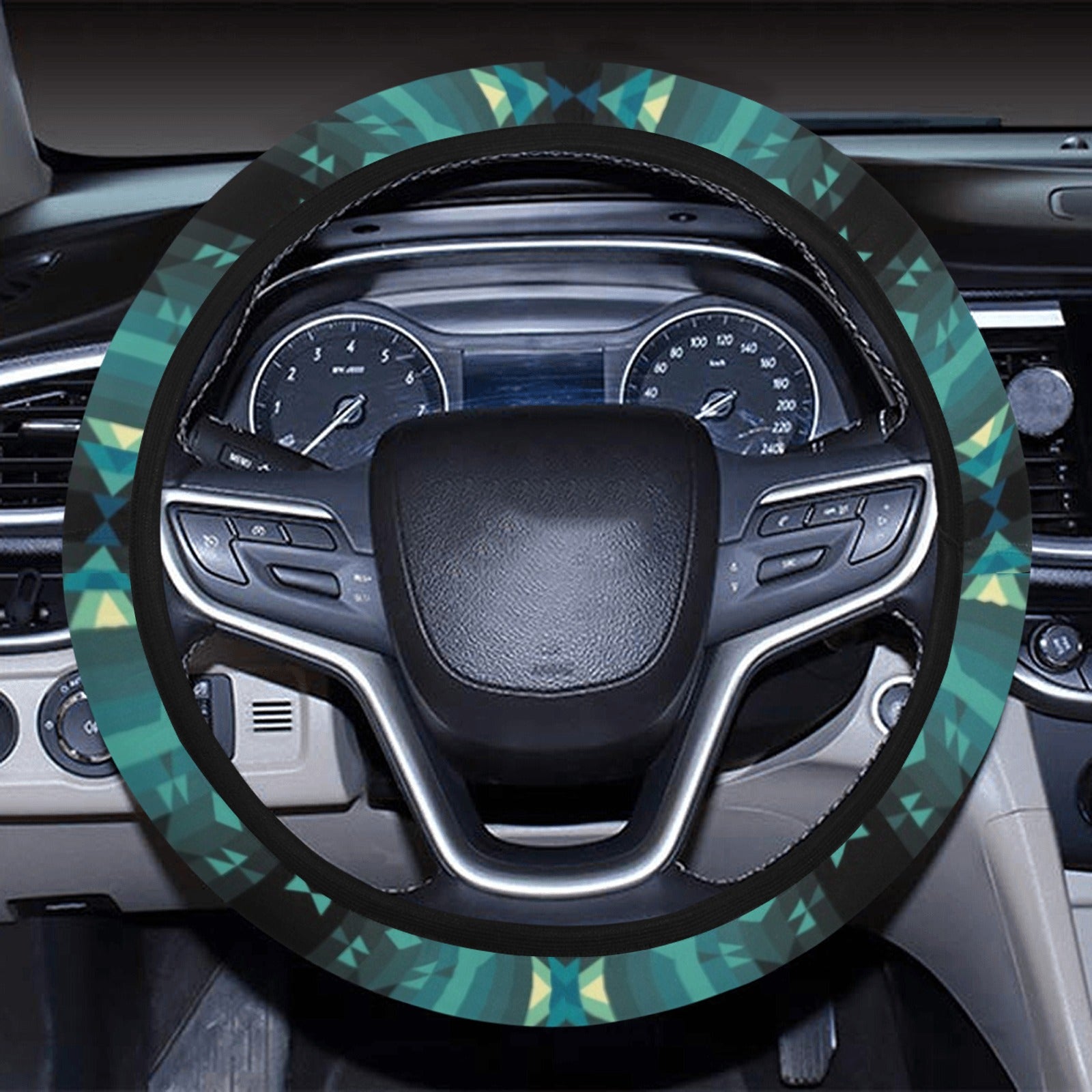 Inspire Green Steering Wheel Cover with Elastic Edge Steering Wheel Cover with Elastic Edge e-joyer 