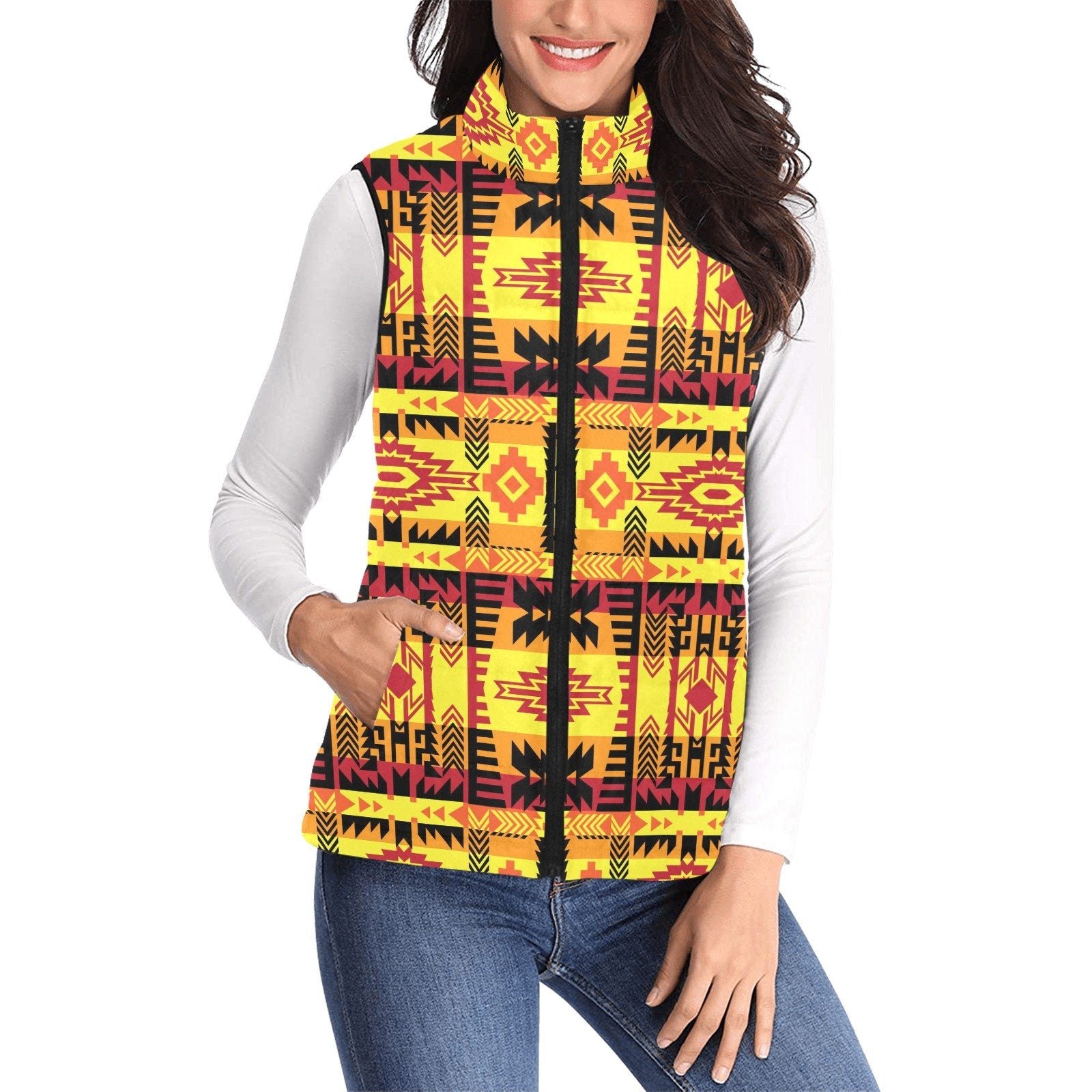 Journey of Generations Women's Padded Vest Jacket (Model H44) Women's Padded Vest Jacket (H44) e-joyer 