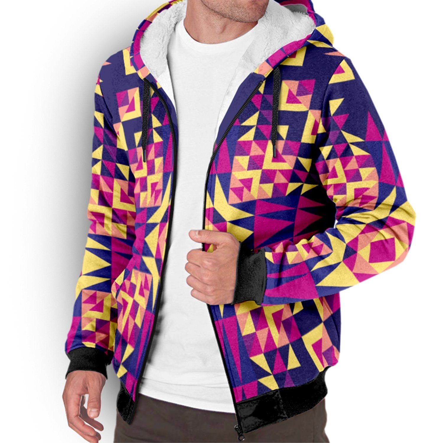 Kaleidoscope Bleu Sherpa Hoodie hoodie Herman 