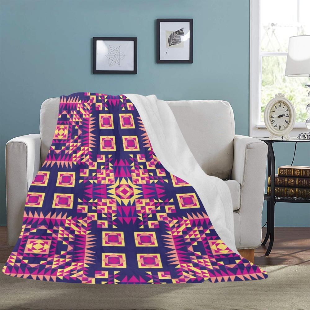 Kaleidoscope Bleu Ultra-Soft Micro Fleece Blanket 60"x80" Ultra-Soft Blanket 60''x80'' e-joyer 