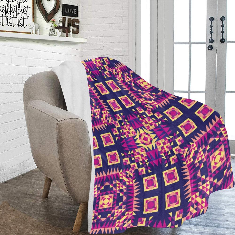 Kaleidoscope Bleu Ultra-Soft Micro Fleece Blanket 60"x80" Ultra-Soft Blanket 60''x80'' e-joyer 