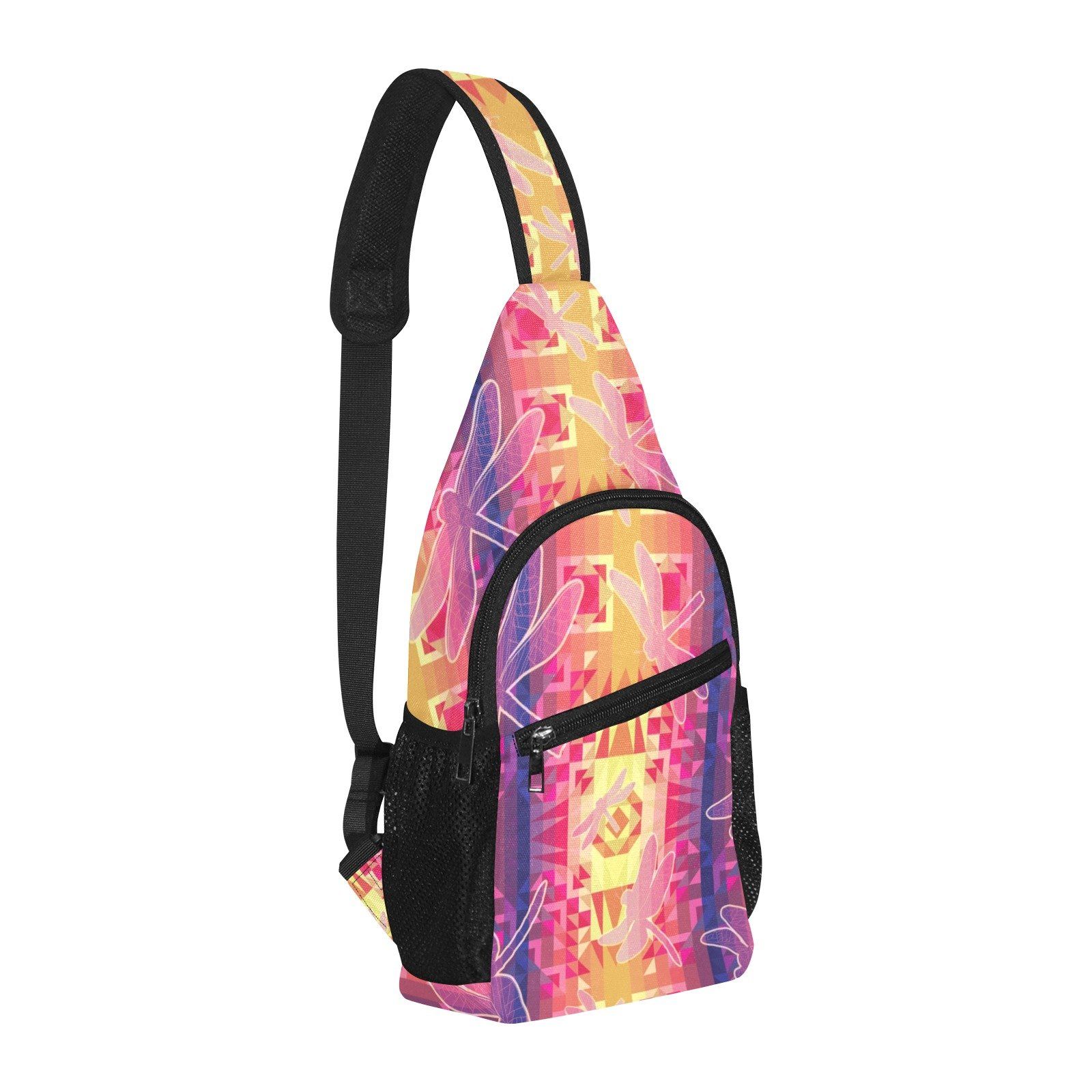 Kaleidoscope Dragonfly All Over Print Chest Bag (Model 1719) All Over Print Chest Bag (1719) e-joyer 