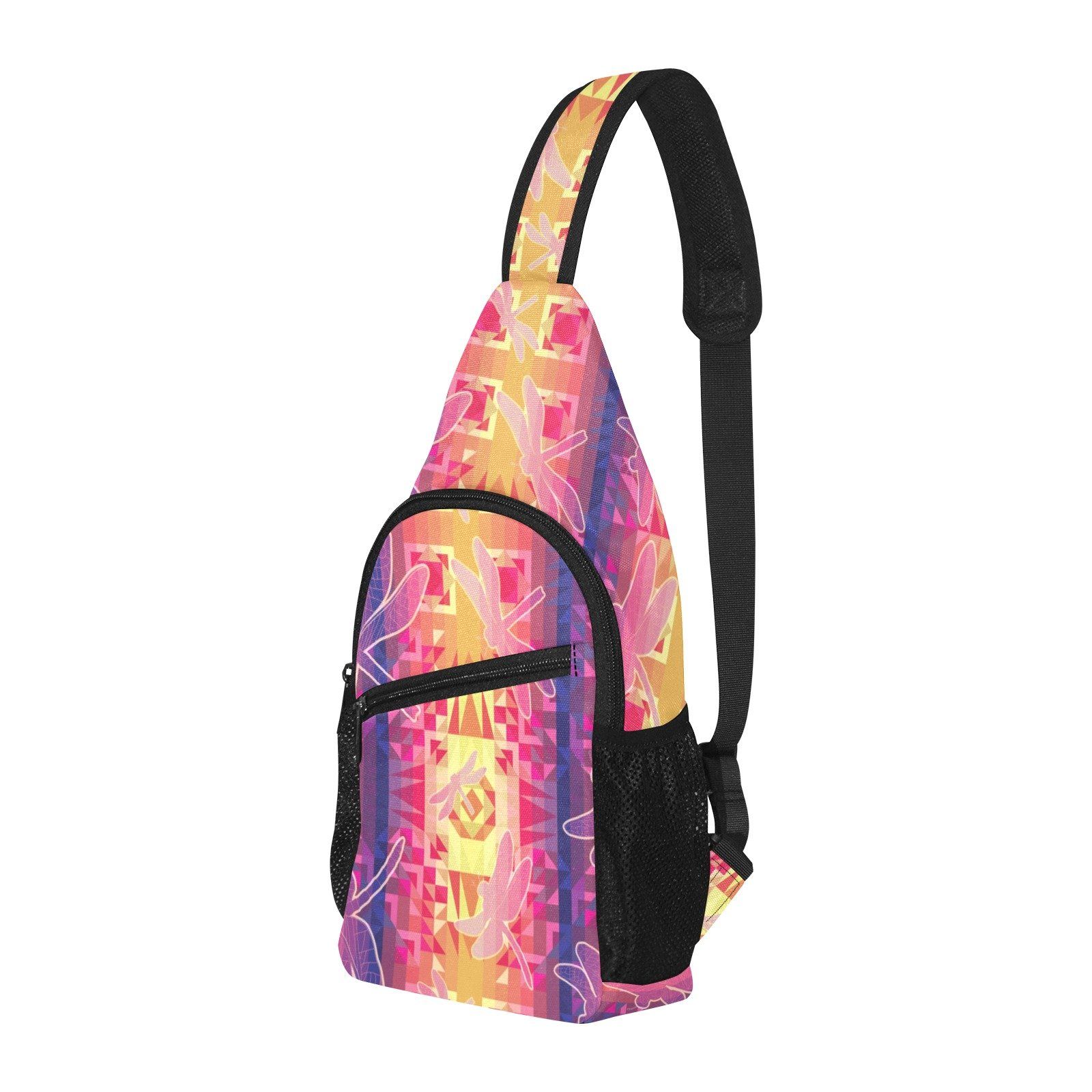 Kaleidoscope Dragonfly All Over Print Chest Bag (Model 1719) All Over Print Chest Bag (1719) e-joyer 