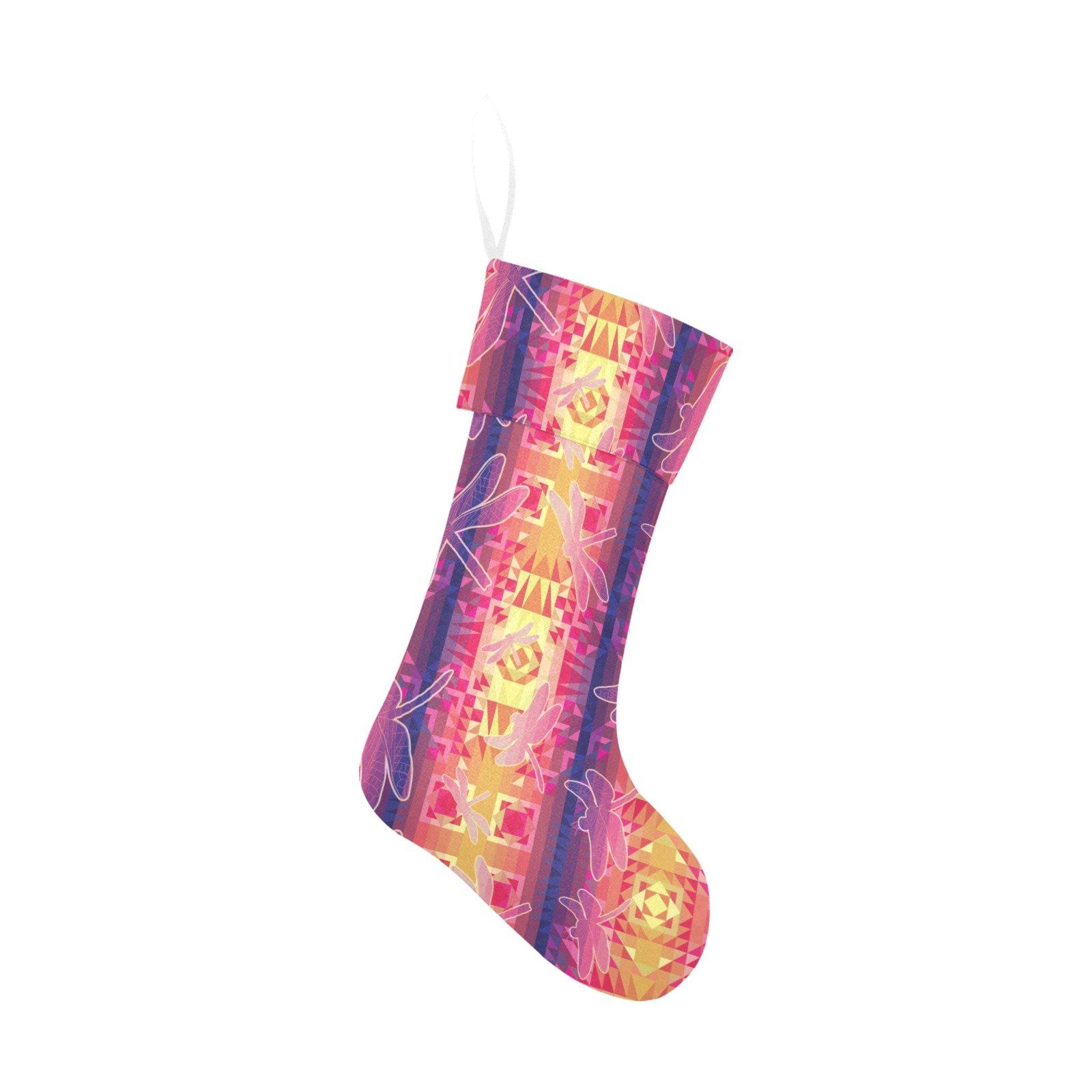 Kaleidoscope Dragonfly Christmas Stocking holiday stocking e-joyer 