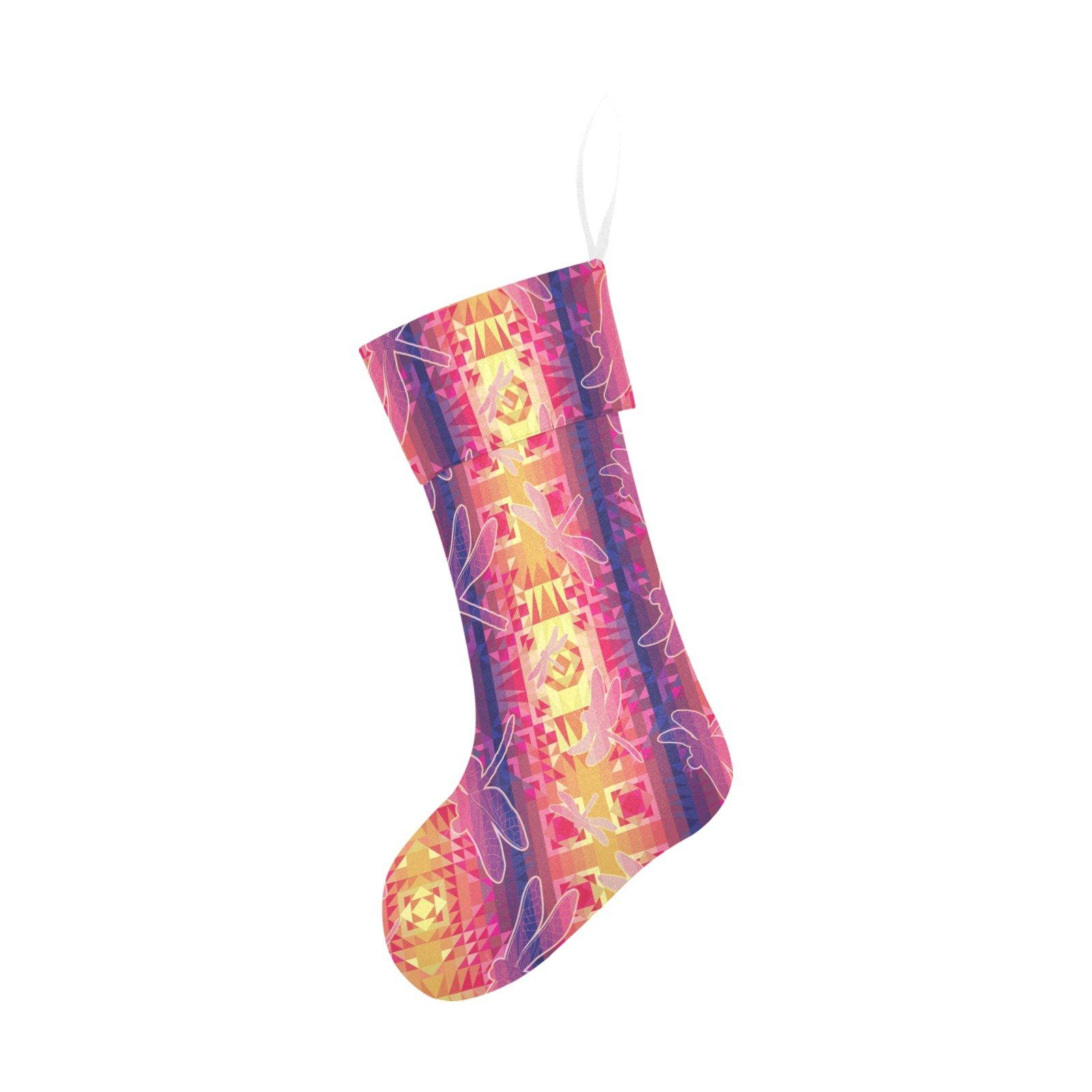 Kaleidoscope Dragonfly Christmas Stocking holiday stocking e-joyer 