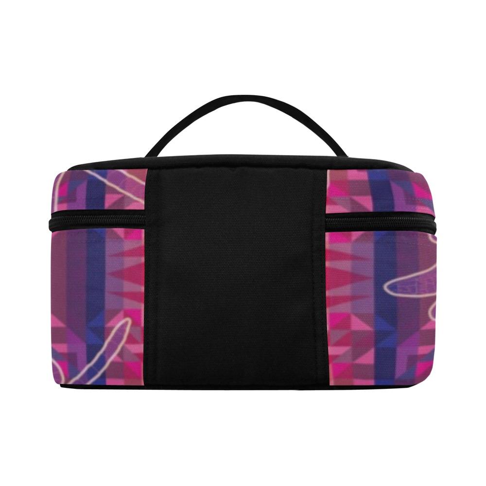 Kaleidoscope Dragonfly Cosmetic Bag/Large (Model 1658) bag e-joyer 