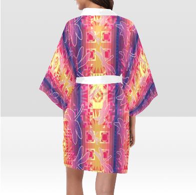 Kaleidoscope Dragonfly Kimono Robe Artsadd 