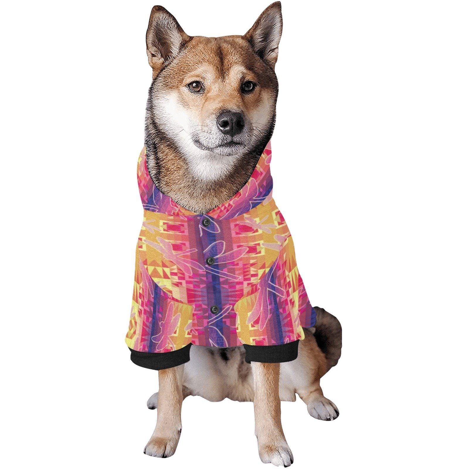 Kaleidoscope Dragonfly Pet Dog Hoodie Pet Dog Hoodie e-joyer 