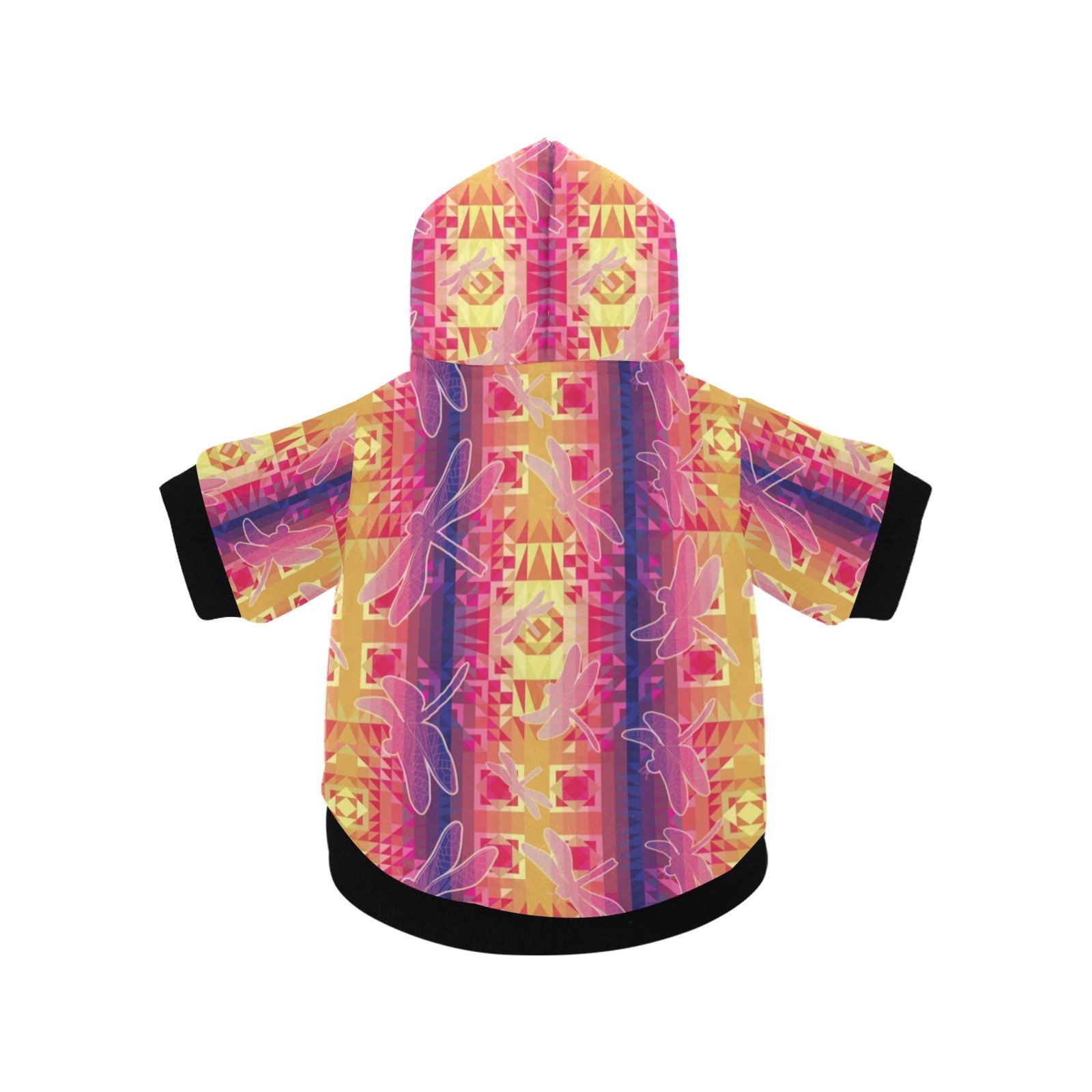 Kaleidoscope Dragonfly Pet Dog Hoodie Pet Dog Hoodie e-joyer 