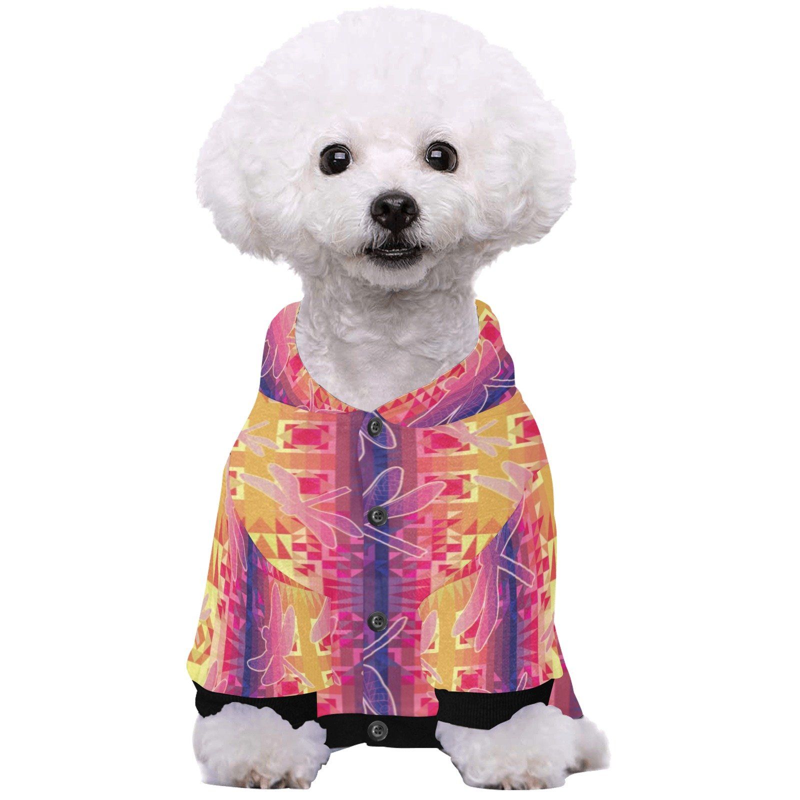 Kaleidoscope Dragonfly Pet Dog Hoodie Pet Dog Hoodie e-joyer 