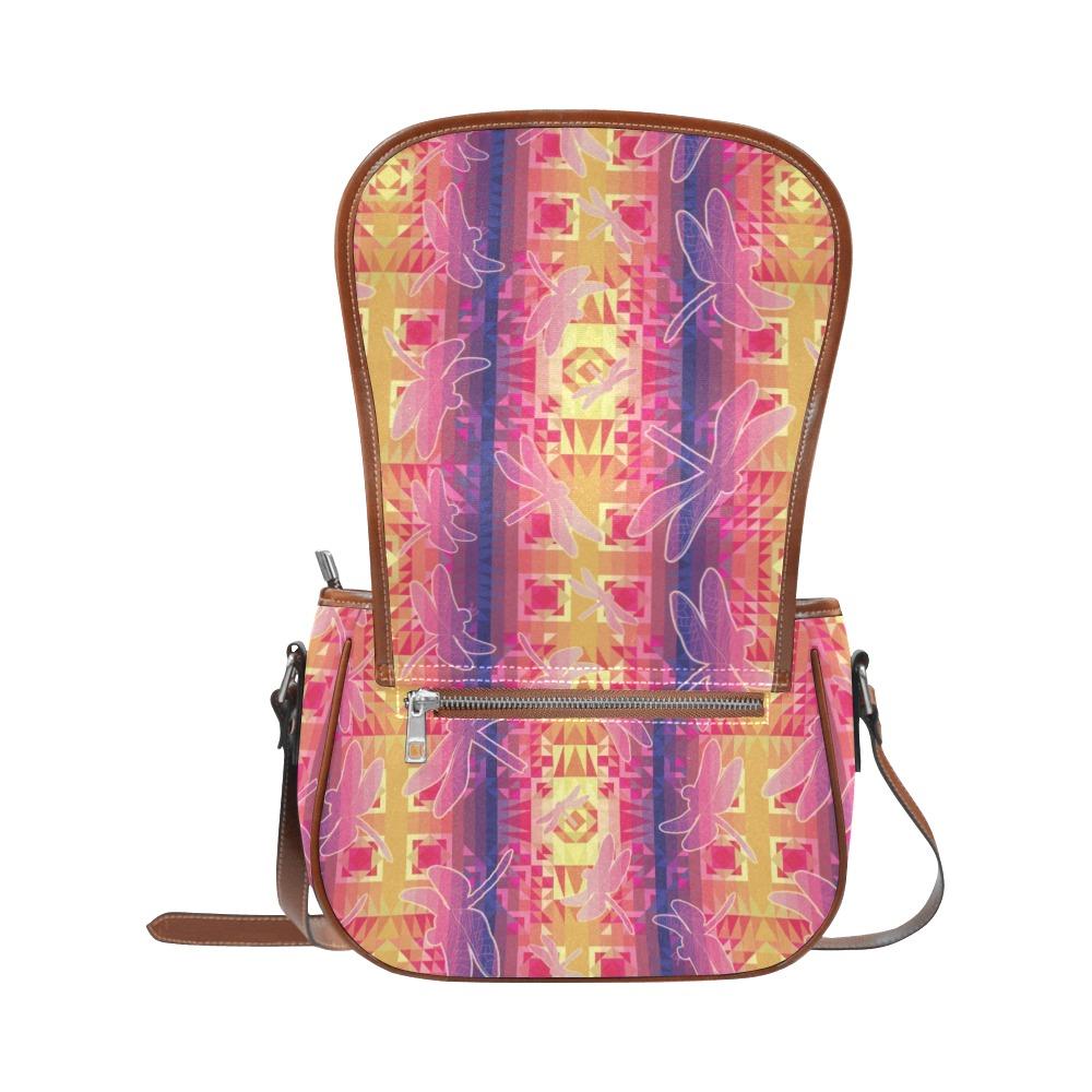 Kaleidoscope Dragonfly Saddle Bag/Large (Model 1649) bag e-joyer 