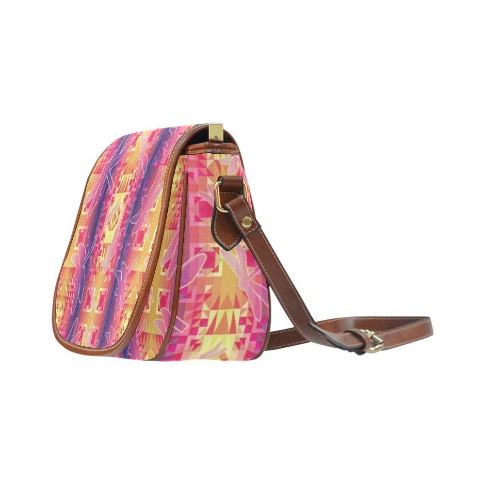 Kaleidoscope Dragonfly Saddle Bag/Large (Model 1649) bag e-joyer 