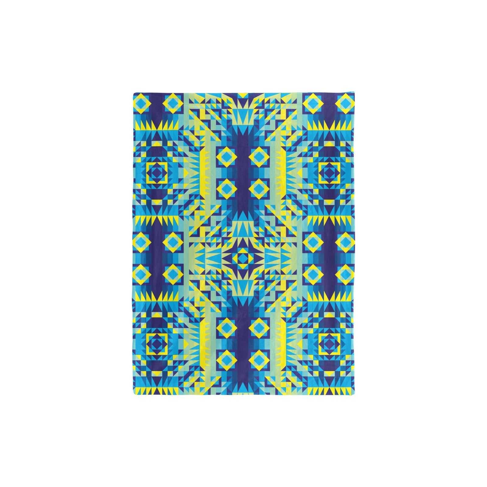 Kaleidoscope Jaune Bleu Baby Blanket 30"x40" Baby Blanket 30"x40" e-joyer 