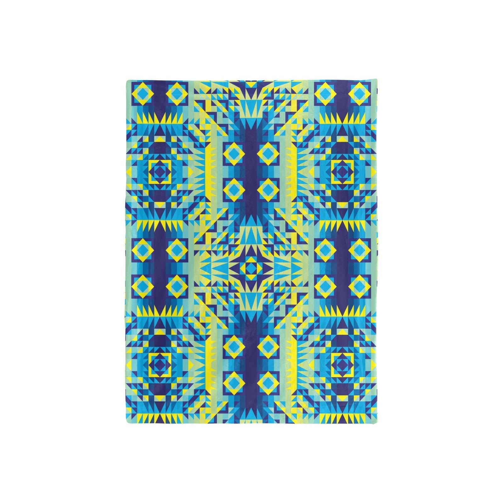 Kaleidoscope Jaune Bleu Baby Blanket 40"x50" Baby Blanket 40"x50" e-joyer 